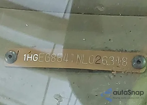 1992 Honda Civic Dx from USA, damaged, VIN 1HGEG8541NL026318